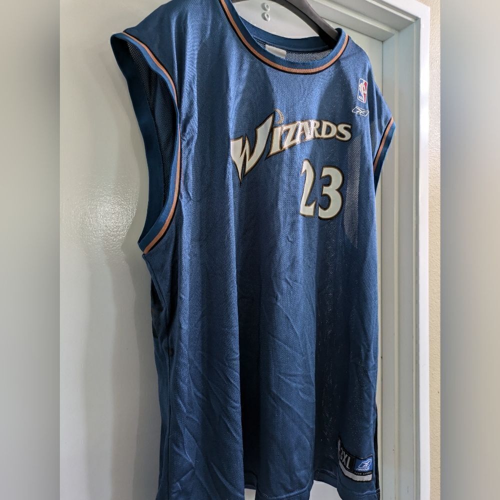 Vintage Wizards Jordan jersey Number 23 Blue Mens - Picture 3 of 5